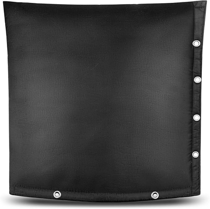 Heavy Duty Backflow Insulation Cover, Winter Freeze Protection, Five-Layer Waterproof Design, Easy Velcro Installation with Grommet Holes, 24''W x 24''H- Black