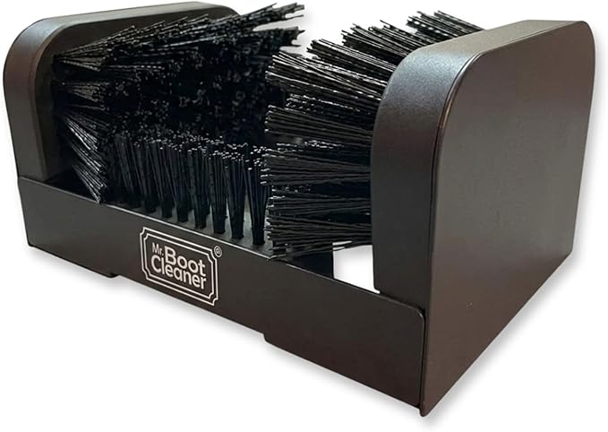 Heavy Duty Boot Brush Cleaner Outdoor Floor Mount or Portable Commercial Boot Scraper/Scrubber with Hardware, Plastic
