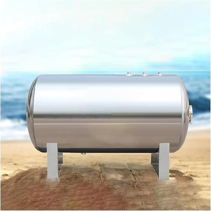 26 42 52 66 79 Gallon Stainless Steel Water Pressure Tank, Horizontal Pressure Tank with Mounting Kit, Household Fully Automatic Pressurized Water Tanks(66 Gallons/250 L)