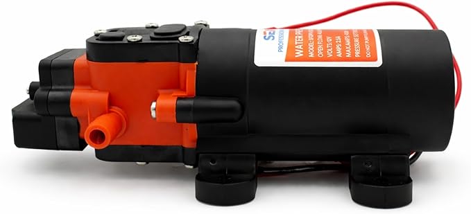 SEAFLO 21-Series Water Pressure Diaphragm Pump - 12V DC, 1.2 GPM, 35 PSI with Adjustable Pressure Switch, Self-Priming, Quiet Operation for RV, Boat, and Off-Grid Applications