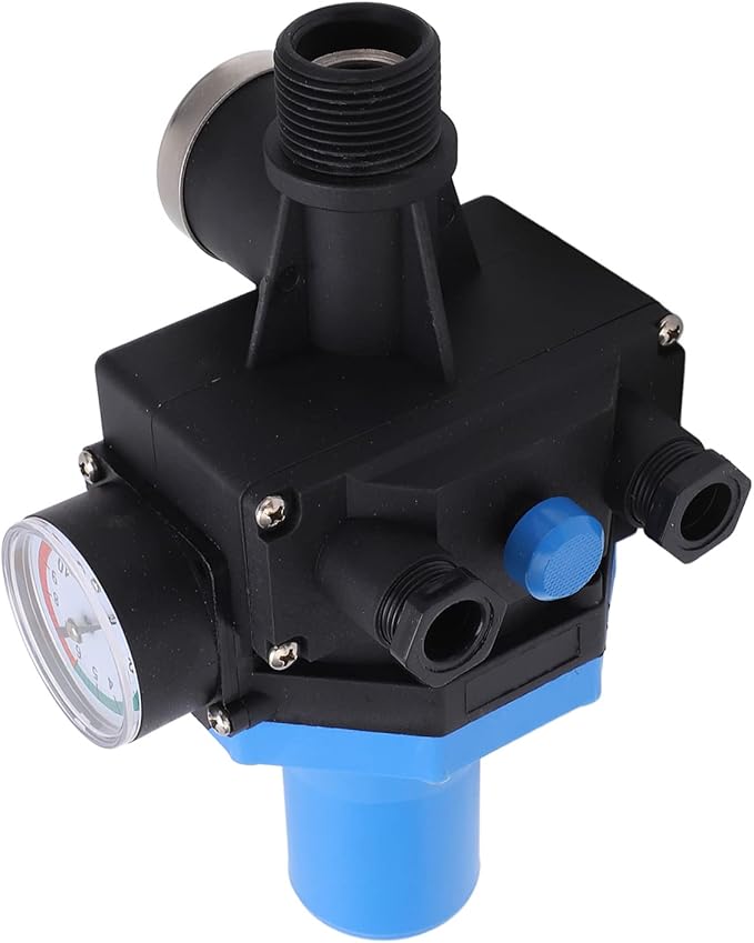 Automatic Start Stop Water Pump Pressure Switch, Waterproof Water Pump Pressure Controller with Single Way Valve for Electric Control Switch 110V-120V (0.75KW)
