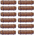 1/2" Coupling Drip Irrigation Fittings (12 Pack) - Barbed Drip Line Coupler Connectors compatible with Rain Bird and Most 1/2" Tubing or Sprinkler Systems