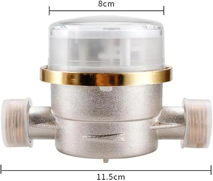 Male Thread Water Flow Sensor Smart Home Mechanical Rotary Wing Water Meter Type E Pointer Digital Cold Water Meter
