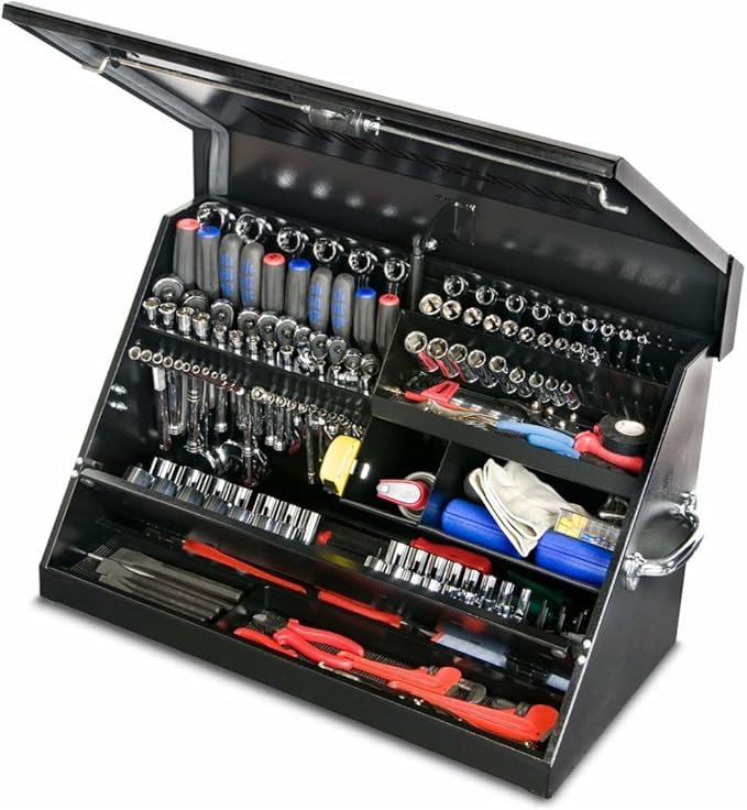 Montezuma ME300B 30-Inch Portable TRIANGLE Toolbox, Black