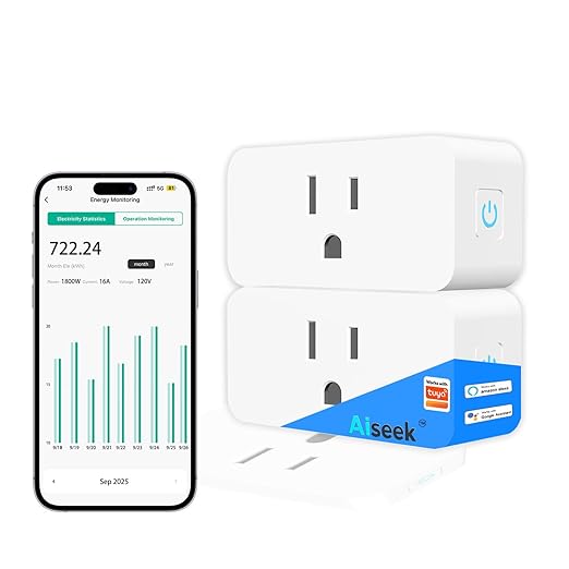 Smart Pro Series Energy Monitoring Plug 15A, Compatible with Alexa and Google Home, Smart Outlet Time Schedule with APP Remote Control, 2.4GHz Wi-Fi Only, ETL FCC Listed 2Pack
