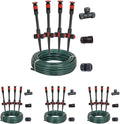 Eden 98063 Multi-Adjustable Flex Design Above Ground Irrigation Garden Sprinkler System,Sprinkler & Hose,DIY Plant Watering Set,(Pack of 4)