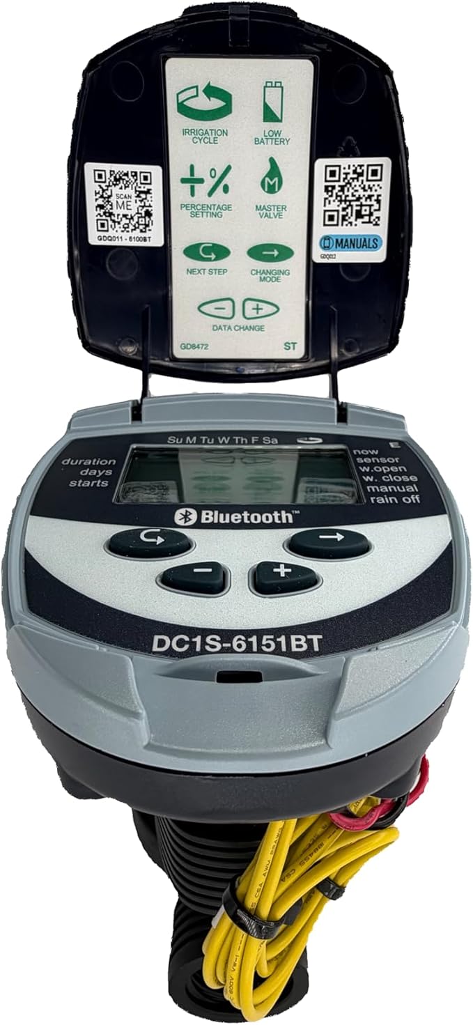 Galcon 61512 DC-1SBT with 1" Station Battery Powered Off-Grid Automatic Irrigation System, Irrigation Timer for Misting & Propagation, Cloning GAJBSH31UP0