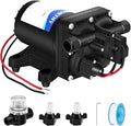 ECO-WORTHY 12V RV Water Pump, 3.5 GPM, 55 PSI, Self Priming Water Pump with Pressure Switch, 4-Chamber Fresh Water Pump for Boat Marine Camper Truck Shower Sprayer