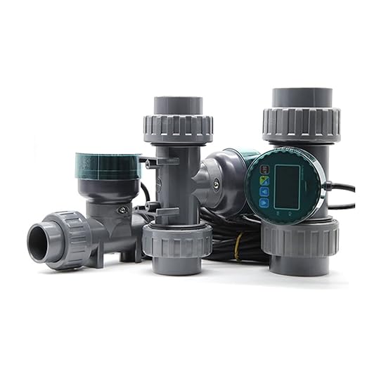 DN25-80 High Precision Smart Digital Display Flowmeter, RS485 LCD Electronic Flowmeter, PVC Flow Sensor for Farm/Garden Irrigation -Water Hose Meter(DN32,LCD Version)