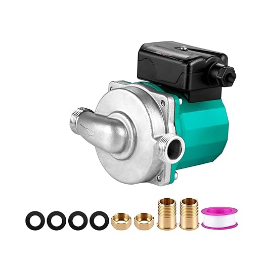 Filling Machine, Hot Water Recirculating Pump 93W 3/4″ G Thread to 1/2″ NPT Brass Adapter 3 Speed Control for Electric Water Heater Use