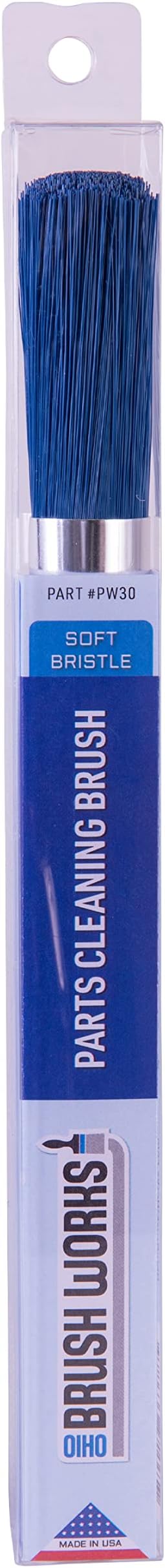 Ohio Brush Works, Parts Cleaning Brush, Handmade in The USA, Home and Auto Use, Solid Ergonomic Wood Handle (Soft Bristle)
