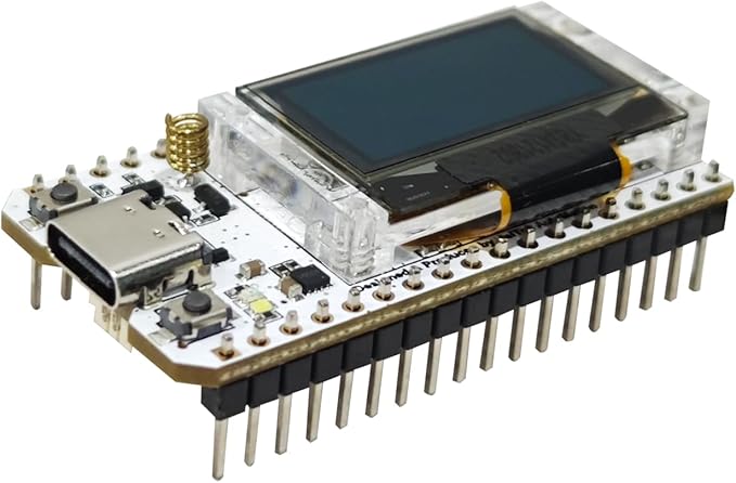WiFi LoRa 32 V3 ESP32-S3FN8 SX1262 Development Board 902-928MHz Integrated WiFi BLE LoRa with Antenna Onboard 0.96-inch OLED Display for Meshtastic LoRaWAN (WiFi LoRa 32 V3 with Case)