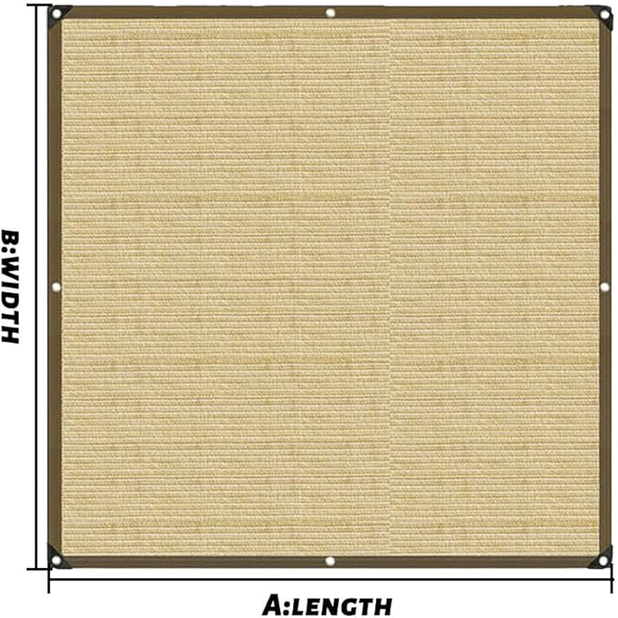 Beige Greenhouse Shading Net, 20x40FT Sun Shade Sail, Perfect for Patio Yard Lawn, Outdoor Pera Cover (One Color 15x50ft)