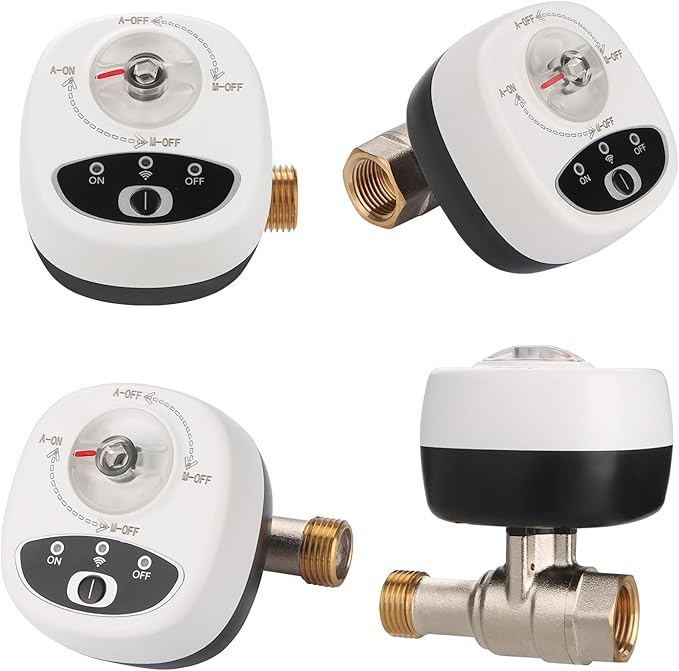 Wengart Smart Wi-Fi Water Valve Shut Off Tool,1/2‘’ Wireless Valve Controller for Water & Gas,eWeLink App,Alexa & Google Assistant,Remote Control & Timer,Emergency Manual Override,2.4GHz Wi-Fi