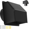 4 Inch Dryer Vent Cover Outside with Removable Mesh, Exterior Vent Cover External Cap with Rubber Cushioned Non-Return Flap, High Quality Metal Outdoor Dryer Wall Vent Cover for House/Range Hood/AC