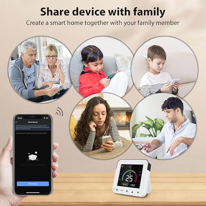 Smart Air Conditioner Controller, WenzhiIoT WiFi Thermostat for Mini-Split,Window,Portable AC Tuya Smart Life Wireless Remote Compatible with Alexa Google Home