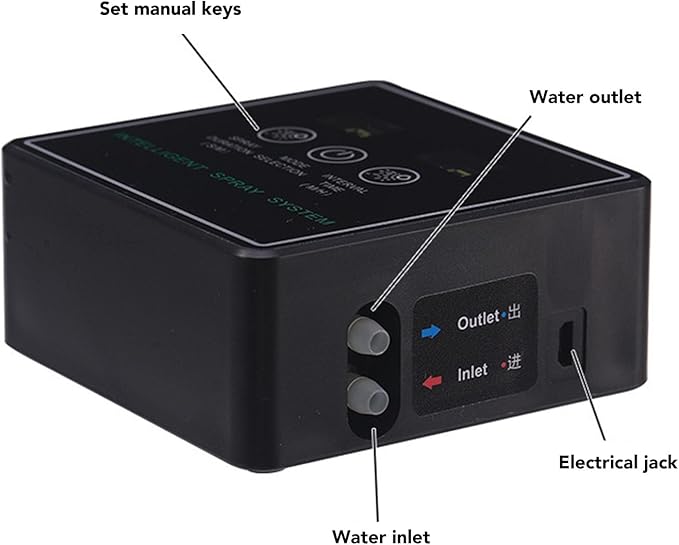 Luocute Reptile Fogger, Smart Spray System with Timer 360 Adjustable Nozzles, Automatic for Terrarium Chameleons Snakes Frogs Turtles