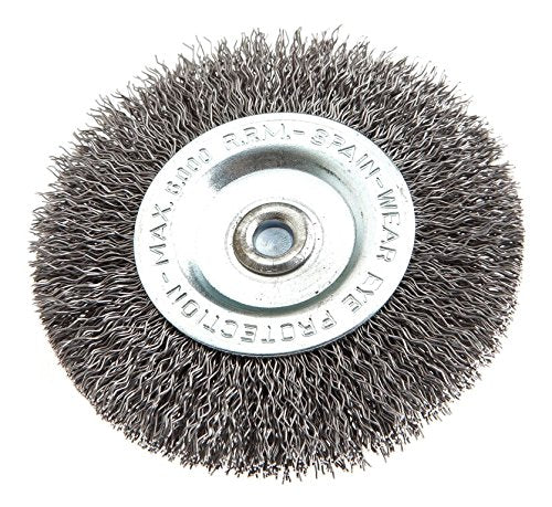 Forney 72254 Wire Wheel Brush, Coarse Crimped with 1/4" Round Shank, 3"