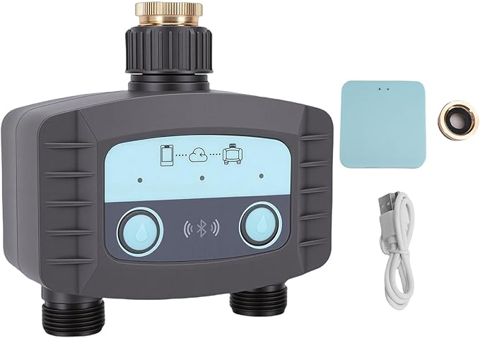 Yosoo Smart Lawn Watering System Irrigation Controller Kit, WiFi, Brass Construction with Remote Control for Potted Plants, Lawns, and Farming