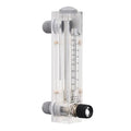 AUNMAS Water Meter Panel Type Flowmeter, 1/2in Male Thread and 1/4in Female Thread Djustable Knob Panel Mount Type Flowmeter for PVC Pipe, 0.2-2.0GPM 1-7LPM