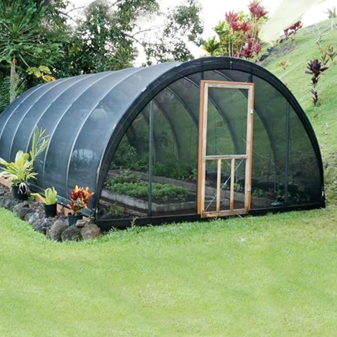 Agfabric 50% Sunblock Shade Cloth 10x20ft Net Mesh Shade with Clips for Garden Patio&Plants,Black