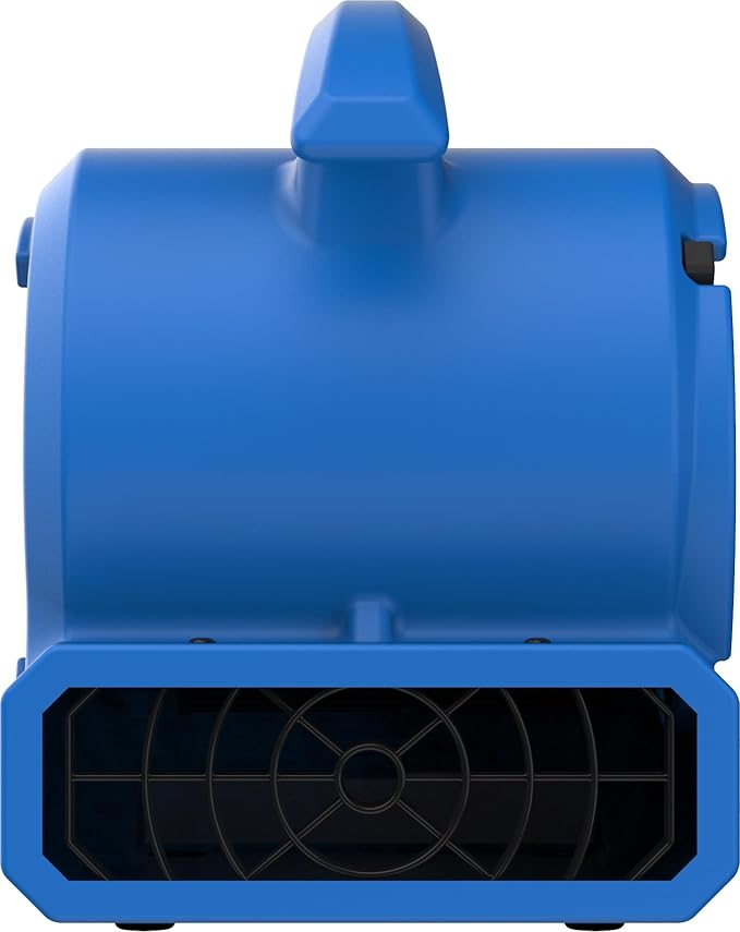 B-Air VP Series 1/8 HP Air Mover Commercial Floor Fan, 2 Speeds, 3 Drying Angles, 1.3 Amp Draw, for Water Damage Restoration, Carpet Drying, Air Circulation - Blue