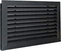 Door Louver Vent Two Sided, Door Vents for Interior Doors, Aluminum Door Air Vent Grille, Metal Louvered Door Vent, Through Door Vent for Bathroom Cabinet (Black 20 * 12in)