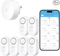 GoveeLife Upgraded Smart Water Leak Detector 1s with 1804 ft Ultra-Long Range, WiFi Water Sensor with SMS/Email/APP Push and Sound Alarm, 5-Year Battery Life, Suit for Home, Basement, Kitchen, 6 Pack