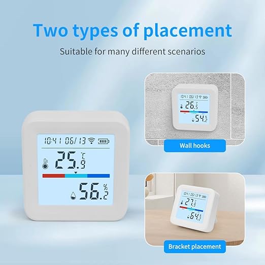 Smart WiFi Thermometer and Hygrometer – Temperature & Humidity Sensor with App Alerts, Data Logger, Backlit Display – Remote Temperature Monitor for Home, Greenhouse