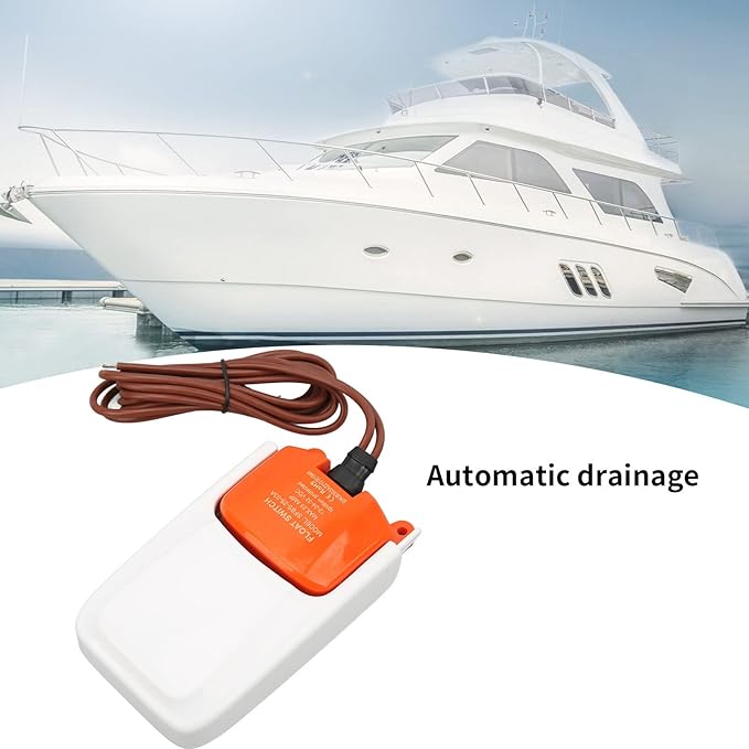 Boat Float Switch 12V 24V 32V Automatic Marine Bilge Pump Switch - Reliable Waterproof Sealing, Easy Installation for Submersible Pumps