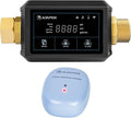 Adaptor Smart WiFi Water Leak Detection Valve & Water Detector Sensor Bundle, Automatic Shut Off, ¾” Pipe Compatible, App Alerts, Home Flood Sensor Prevention System