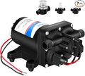 YOUNGTREE 12V RV Water Pump 3.5GPM 55PSI On Demand Fresh Water Pressure Diaphragm Pump 12 Volt Self Priming with Pressure Switch for RV Camper Marine Sprayer Outdoor Shower Kitchen Garden