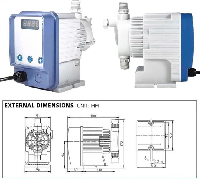 Electromagnetic Diaphragm Metering Pumps Chemical Chlorine Metering Dosing Pumps