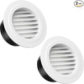 HG Power 6 inch Vent Cover, 2-Pack Soffit Vent, ABS Louver Soffit Exhaust Vent with Built-in Screen Mesh for Bathroom, Kitchen, Attic, Garage Ventilation, White - Opening Size5.71"