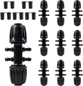 Kalolary 10PCS Barbed Tee 1/2 inch to 1/4 inch Irrigation Tube Anti-Drop Premiun Quality Fitting (fits 13mm ID/ 4mm ID), 16mm PE Pipe Lock Female Connector to 47 Pipe Variable Diameter Six-Way Adapter