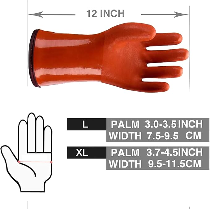 LIICHAAO(1-4 Pairs Insulated&Waterproof,Chemical & Oil Resistant, Freezer Work,Warm Gloves,Non-Slip,Ultra Flexible