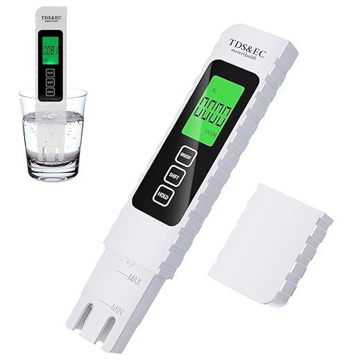 4 in 1 Digital Water Quality Tester,2025 NewTDS/EC/Temperature（°C/°F）Meter,0-9990 PPM Meter,Water Tester for Drinking Water RO/DI System Aquarium