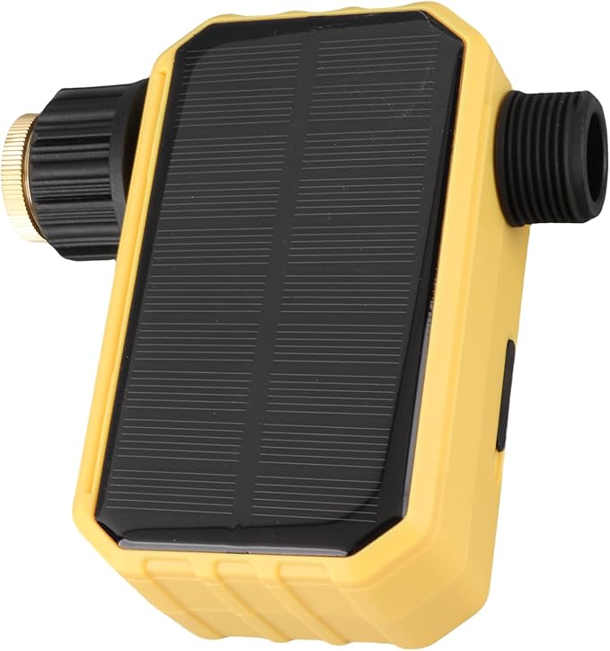 ITEFDTUTNE WiFi Solar Sprinkler Timer, Automatic Watering Valve Controller with Rain Sensor and App Control, for Villas Balconies Rooftop Gardens