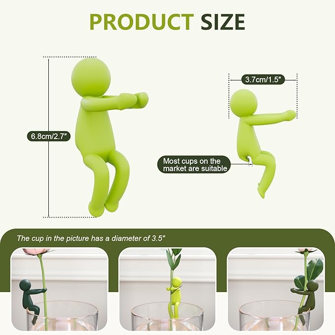 Plant Propagation Friends, 3PCS Plant Cutting Holder Plant Support for Sprouts, Stems and Shoots, Cute Plant Propagation Buddy Plant Supporters for a Plant Propagation Station or an Indoor Garden