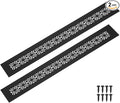 uxcell 2Pcs Aluminum Alloy Air Vents, 350 x 50mm / 13.8 x 2" Rectangle Louvered Ventilation Grille Cover with Mounting Screws for Door Cabinet Wardrobe, Matte Black