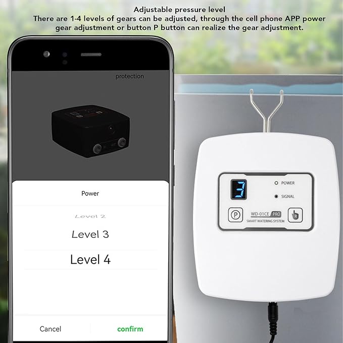 Drip Irrigation System Smart Wireless Remote Control Automatic Timer Adjustable Pressure Garden Watering System for Potted Plants Balcony Gardens POM ABS 965g