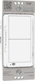 Square D by Schneider Electric X Series 15 Amp WiFi Energy Monitoring Light Switch, Single-Pole/3-way, 600 Watt, Rocker, Matter Certified, Works with Alexa, Google Home, Apple Home, Matte White