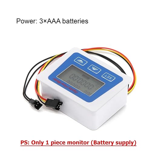 Smart Digital Water Flow Meter Set LCD Flow Rate Monitor Inline Electronic Flow Sensor with Temperature Display G1 G1/2 G3/4 Accurate Measurement(Battery Supply)
