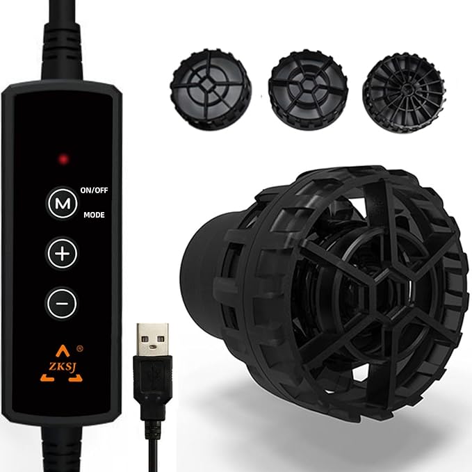 Mini Aquarium Pump Wave maker For Aquarium USB Power Connector 530GPH (2000L/H) Circulation Water Pump 5W DC 5V With Magnetic DC Powerhead For Tanks Up to 14 Inches And 5 10 20 Gallons Fish Tank