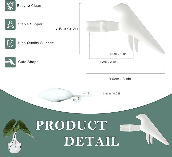 3Pcs Plant Propagation Buddy,Plant Holder for Stems, Sprouts, Cuttings and Shoots,Cute Bird Plant Stem Support for a Plant Propagation Station or an Indoor Plants, Gardening Gift for Plant Lover
