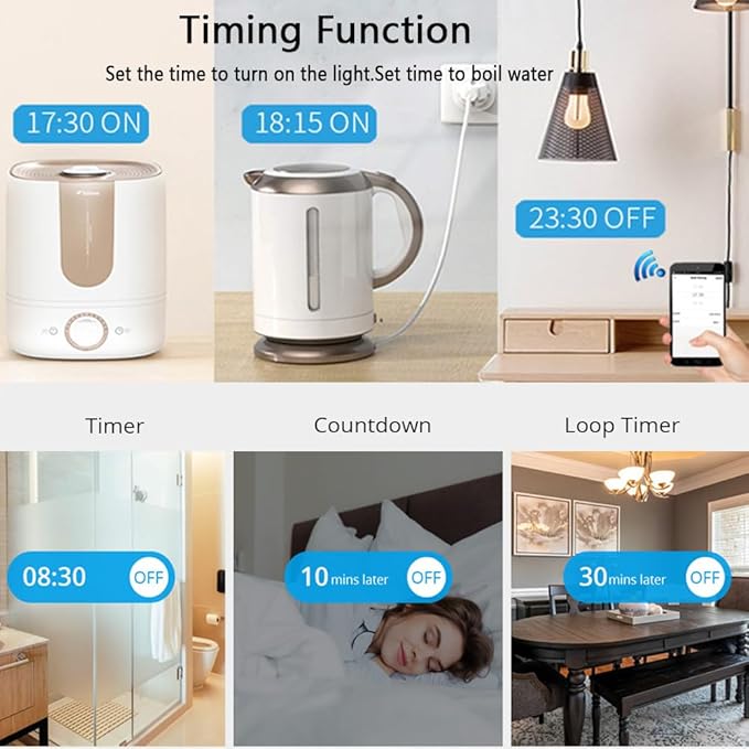 Tuya WiFi Smart Temperature Sensor Controller, 4-Channel 85-250V Relay Switch, Remote Voice Control, APP Remote Control, Dry Contact, Real-Time Monitoring, Works with Alexa and Google Home