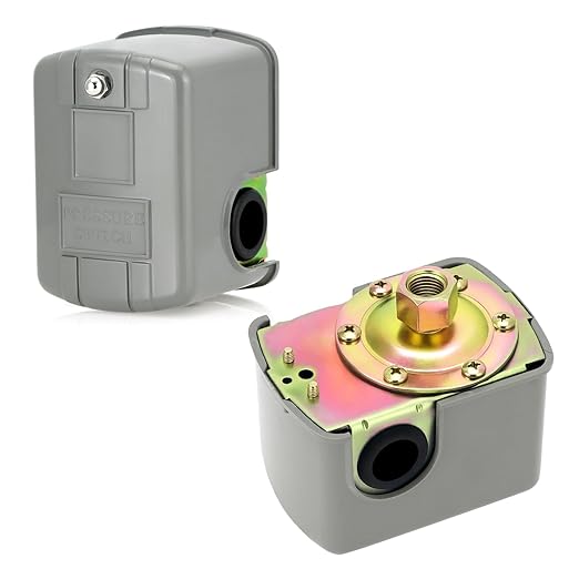 QWORK 30/50 Pressure Switch for Well Pump - 2 Pack Adjustable Cut-in/Out Pressure (30-50 PSI) - 1/4"-18 NPT Female Thread