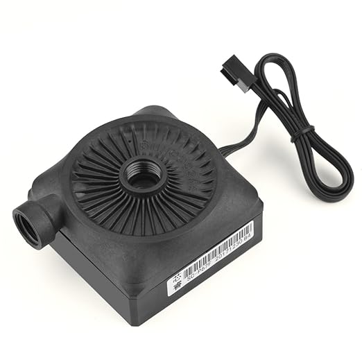 CPU, DC 12V 500L/h G1/4 Thread 25dB Ultra-Quiet CPU Pump PMW Adjustment with Back Adhesive, for Computer Water Cooling System