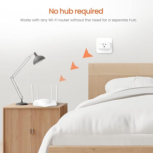 TENDA SP9 (2 Pack) Smart Plug WiFi Outlet Switch with Energy Monitoring, Works with Alexa & Google Assistant for Voice & Remote Control, Timer & Schedule Function, 13A Safe Design, No Hub Required