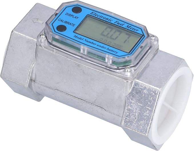 2in Meter Electronic Digital Fuel Liquid Water Gas Oil Flowmeter, 2.3V to 3.3V Smart Water Meter Pool Flow Meter, 2 Inch Flow Meter for Industrial Automation Fuel Water